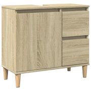 Mobile da bagno con cassetti dal design moderno 65 x 33 x 60 cm realizzato in legno ingegnerizzato di rovere Sonoma 02_0049507