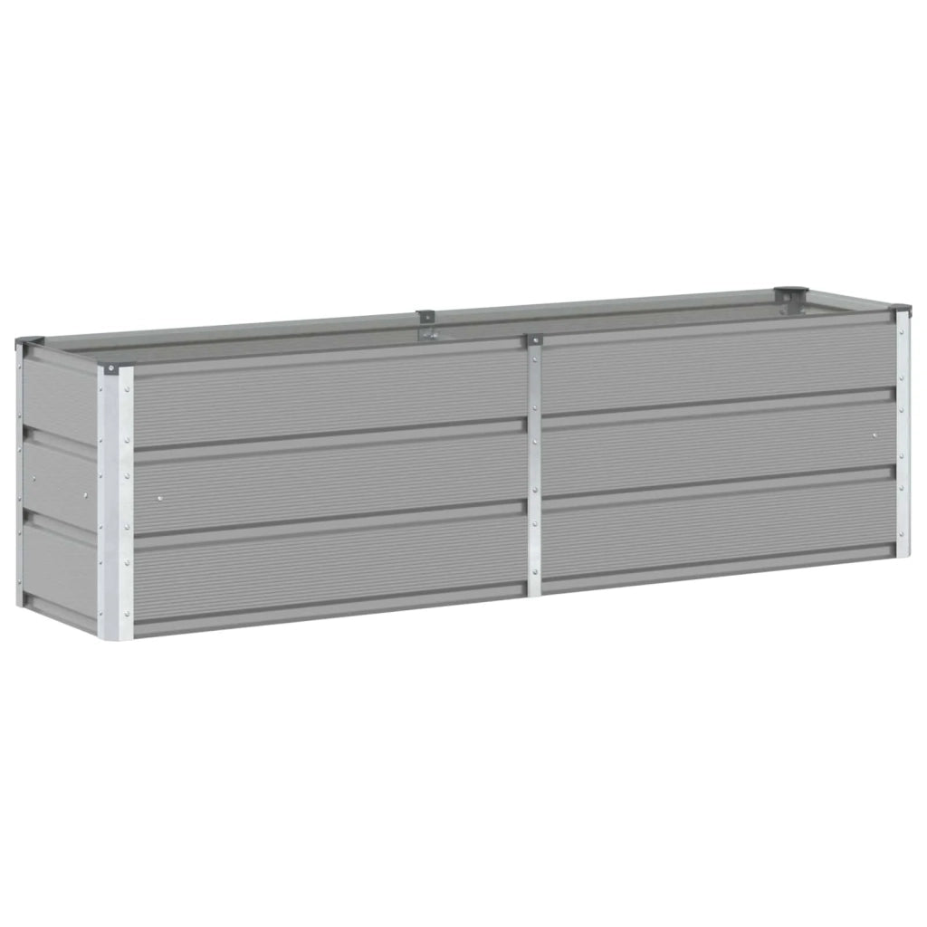 Fioriera-Vaso da Esterno-Contenitore per Piante Grigio chiaro 160 x 40 x 45 cm Acciaio