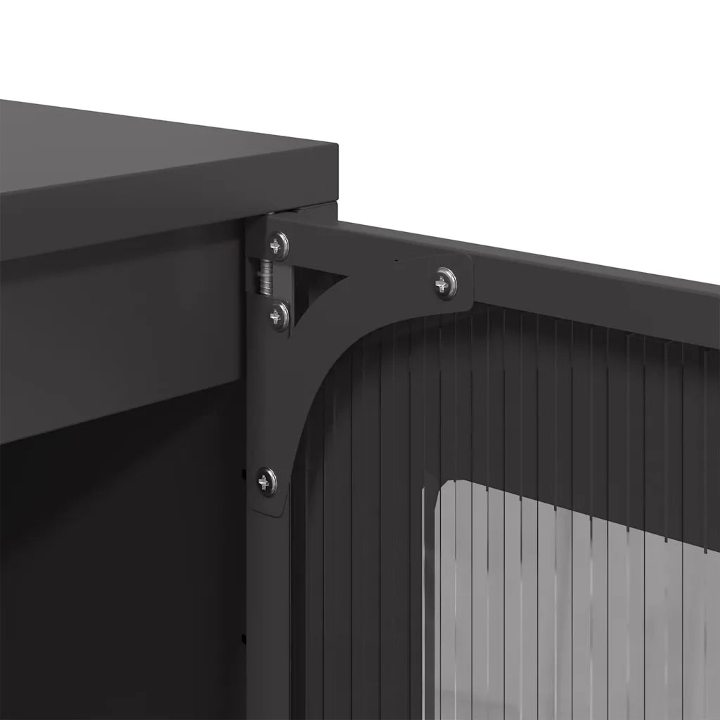 Credenza Nera 68x39x111,5 cm Acciaio 853362