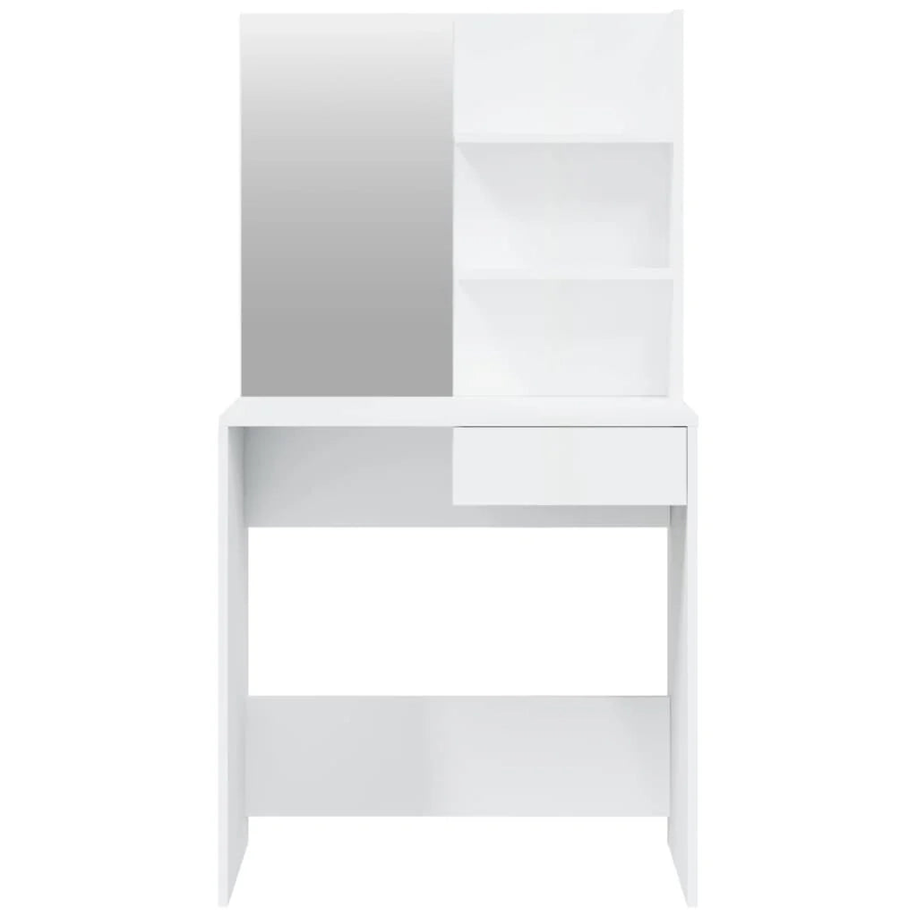 Toeletta tavolo da trucco di design mobili per camera da letto bianco lucido 74,5 x 40 x 141 cm 02_0006404