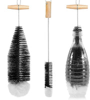 Set di Spazzole per Bicchieri in Acciaio Inox con Manico Ergonomico e Pennello in Nylon, 2 Pezzi, per Pulire i Bicchieri con Facilità e Senza Riscaldamento.