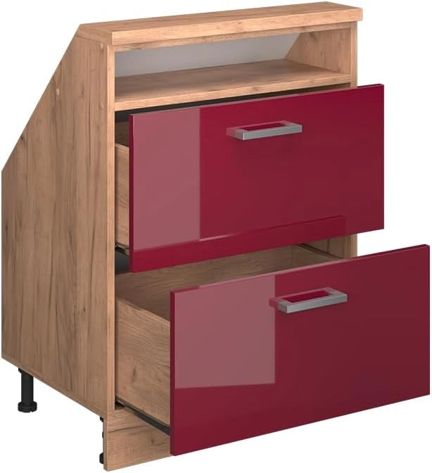 Scaffale da cucina R-Line, Quercia dorata, 15 cm senza piano di lavoro, per la libera combinazione all'interno di sistemi cucina modulari