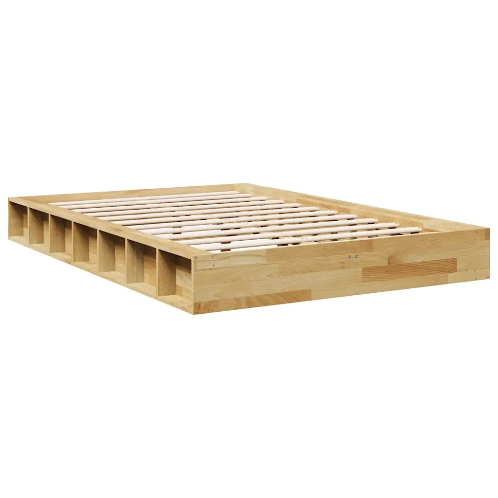 Letto matrimoniale | Letto per adulti | Struttura Letto Senza Materasso 120x190 cm in Legno di Rovere