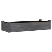 Fioriera | Cassetta per fiori | Vaso Giardino con Fodera Grigia 120x45x25cm Massello Abete