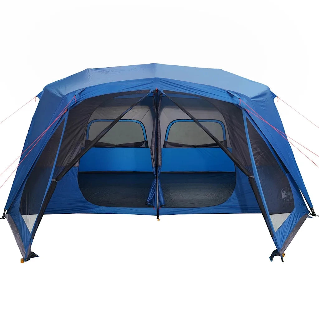 Tenda Campeggio 10 Persone-Tenda per Escursionismo Blu Rilascio Rapido Impermeabile