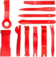 Kit di rimozione strumenti - Strumenti di dismontaggio interno veicolo - Kit di strumenti per la rimozione di autopannelli radio audio (Rosso)