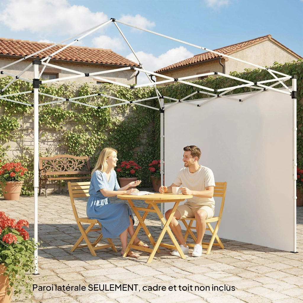 Pannelli laterali per gazebo ¨C zephmum ¨C 2 pz, bianco