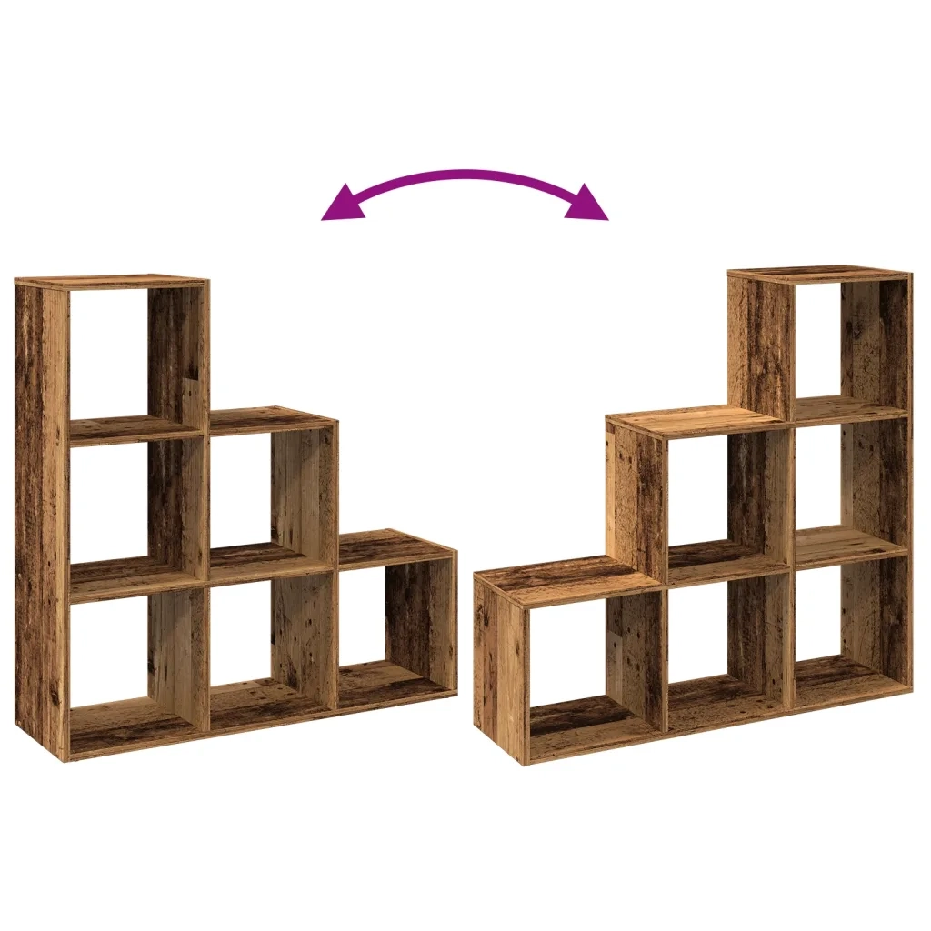 Libreria Divisorio 3 Ripiani Legno Antico 99x29x99cm Truciolato 857965