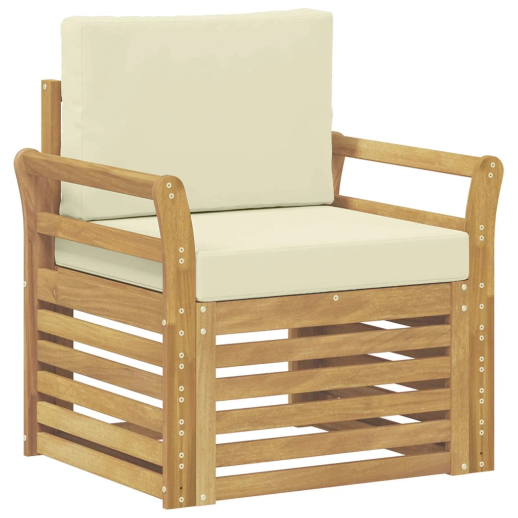 Set di divani da esterno-Sofa da giardino Poliestere Bianco 804813