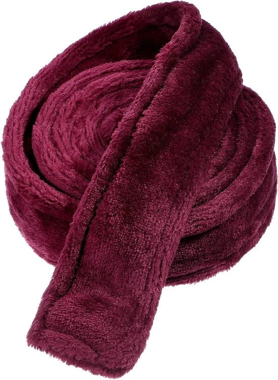 Pijama da notte in velluto con cintura di sostituzione - Rosso vino - 180 cm - Taglia S-L - Rosa - Unisex
