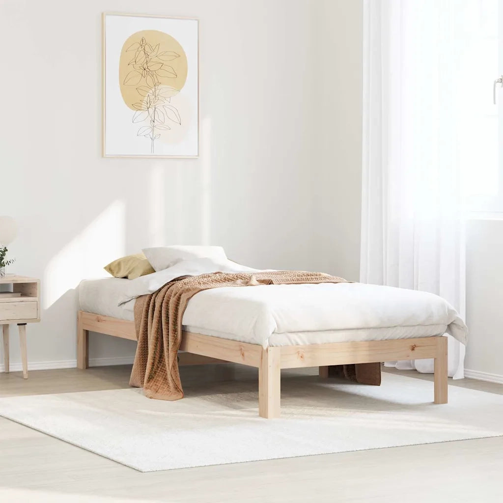 Giroletto senza Materasso 80x200 cm in Legno Massello Pino 859214
