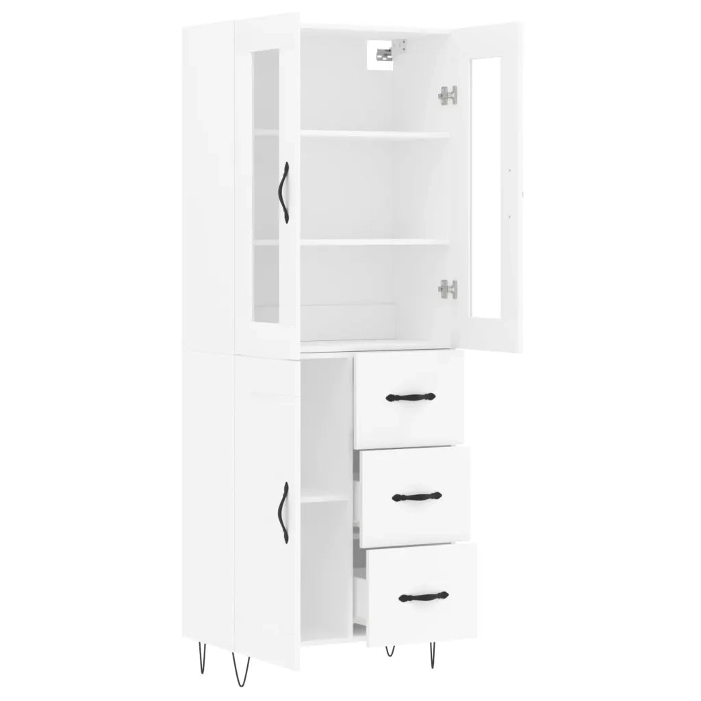 Credenza Bianca 69,5x34x180 cm in Legno Multistrato 3198689