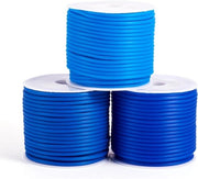 Tubo di gomma per capelli da 30 m con cordoni in gomma di 2 mm, maniglioni per cavi blu, corda per capelli con foro di 1 mm per armband DIY per confezionamento di gioielli e accessori.