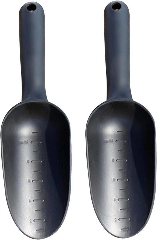 Set di 2 Spazzole per Giardino in Plastica Nero per la Cura del Terreno e la Raccolta di Semi