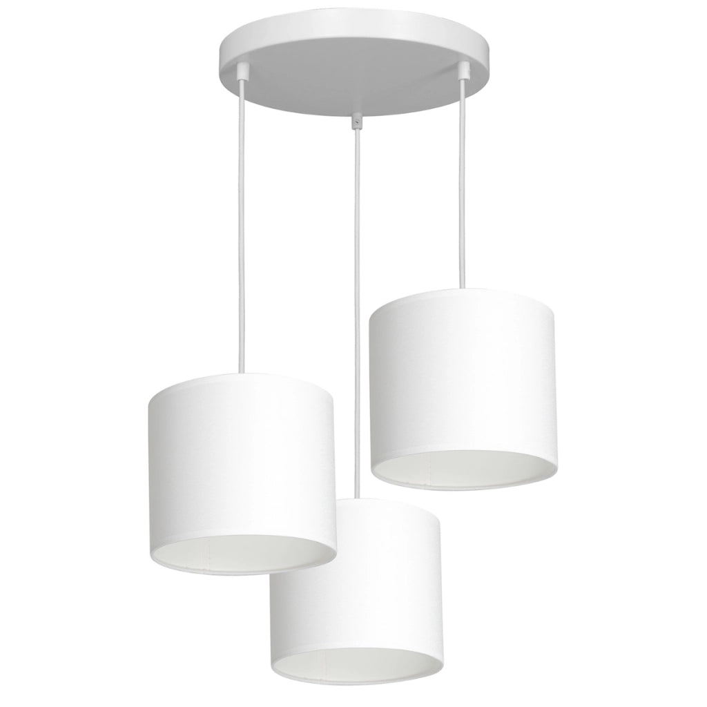 Lampada a sospensione Arden bianca 3xE27 Ø45 Luminex