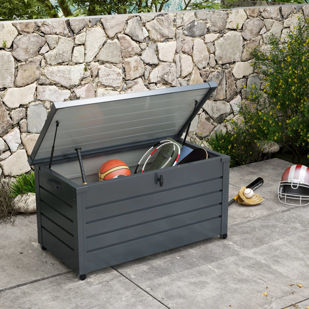 Coffre da esterno 311L ¨C zephmum ¨C grigio acciaio 120x62x66 cm