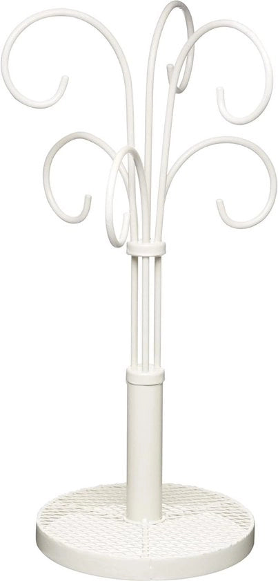 Standaard per Mokken 20 x 20 x 37 cm - Metallo - Bianco Collezione Classica