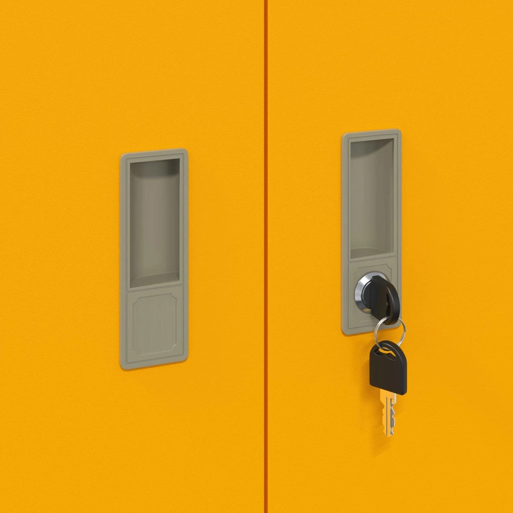 Armadio Giallo senape 60 x 40 x 105 cm Acciaio