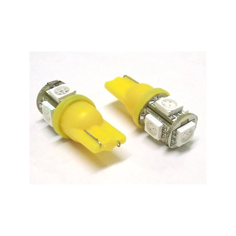 Lampada Led T10 WY5W 5 Smd 5050 Arancione Frecce Laterale 12V