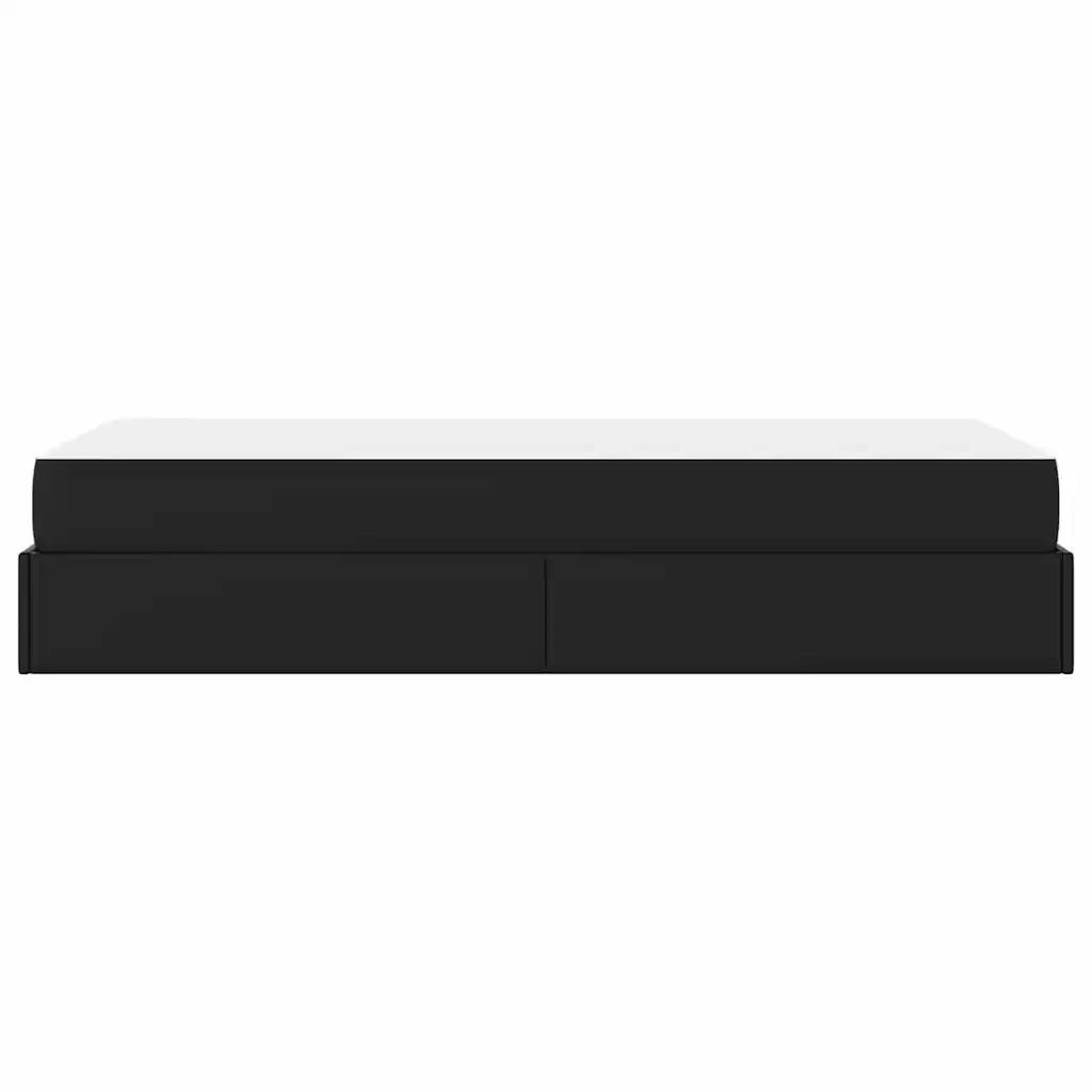 vidaXL Struttura letto con materasso Nero 90 x 190 cm Pelle sintetica