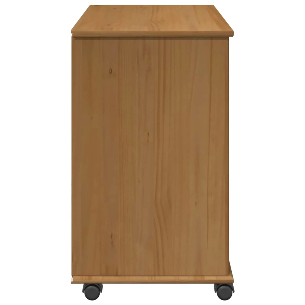 Mobile con Ruote con ruota Marrone miele 63,5 x 39 x 65,5 cm