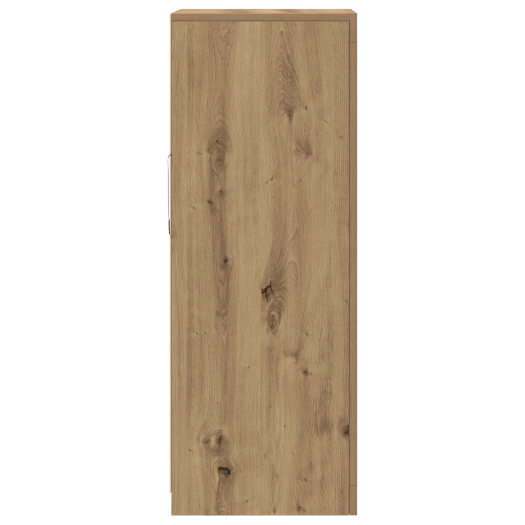 Mobile da salotto con luci LED Rovere Artigianale 41x37x100 cm