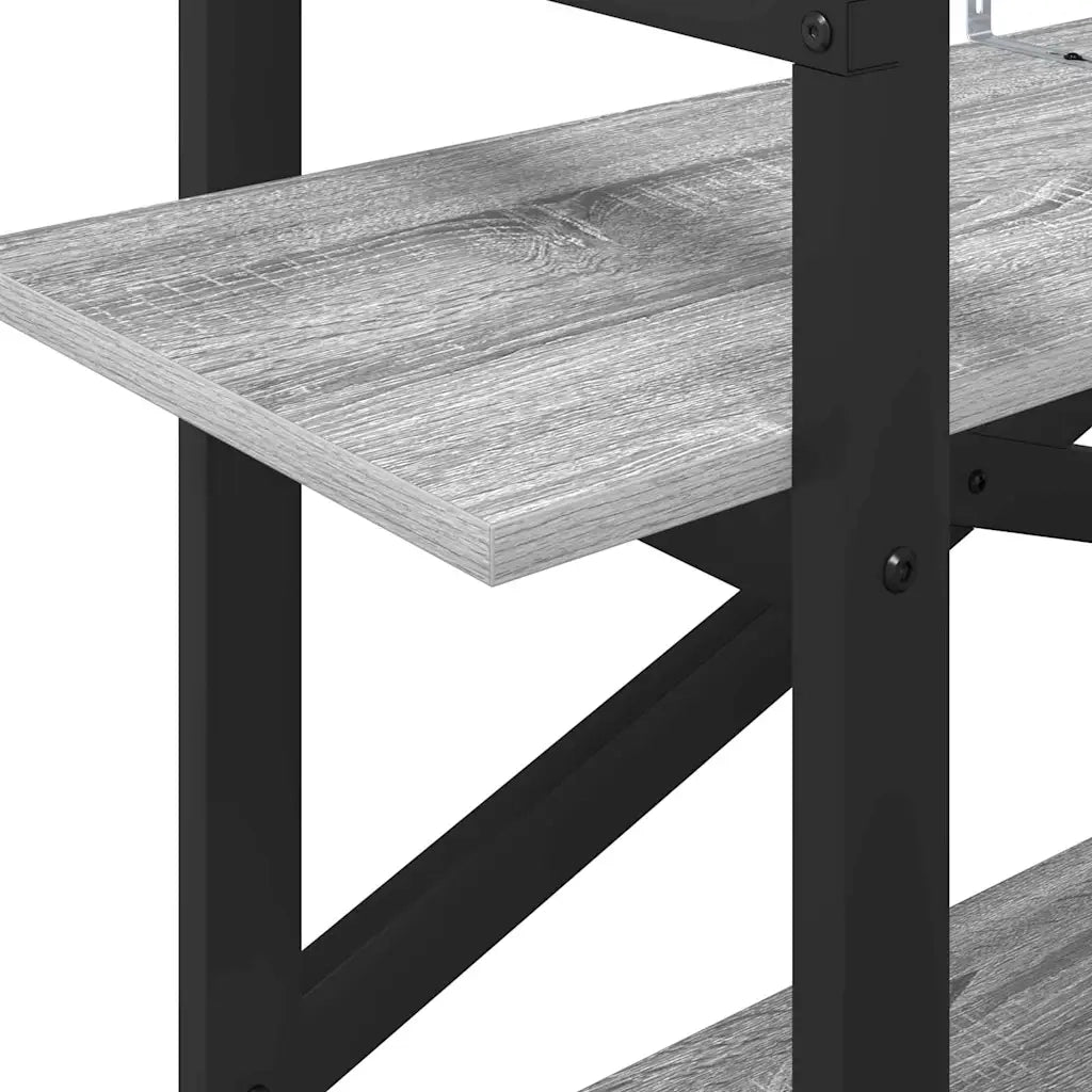 Libreria Grigio Sonoma 100 x 33,5 x 64 cm Legno multistrato