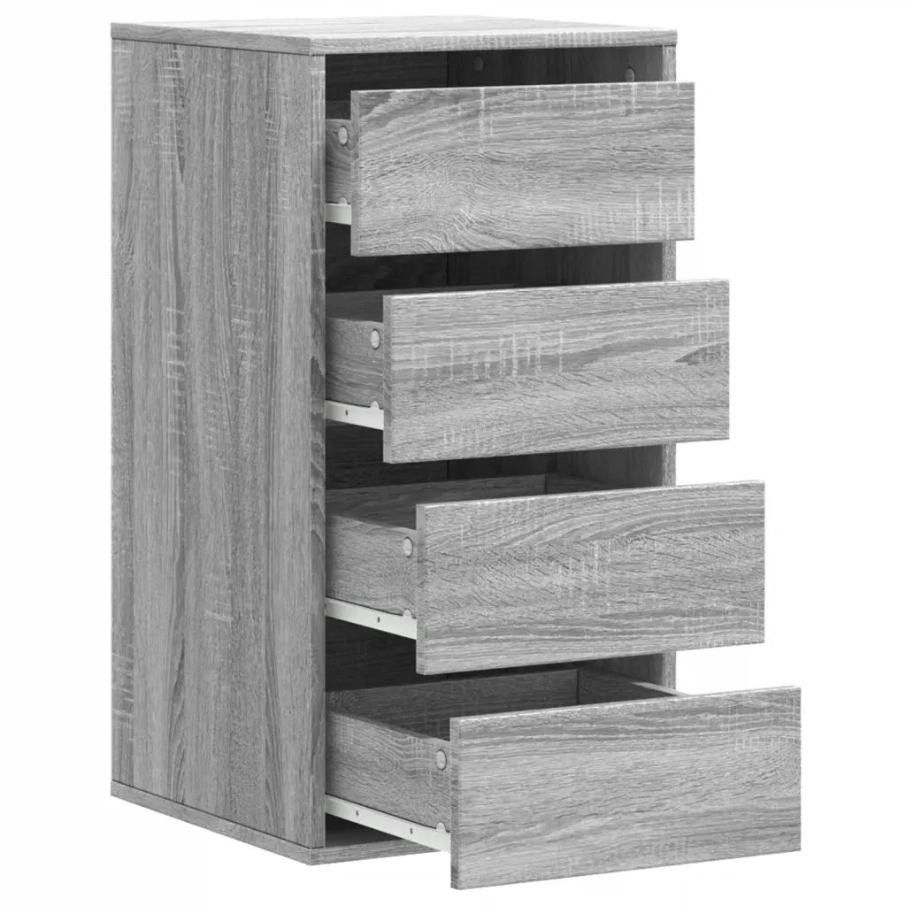 Cassettiera Angolare Grigio Sonoma 40x41x76cm Legno Multistrato 852866
