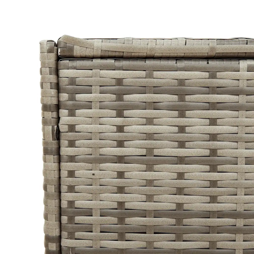 Contenitore da Giardino con Ruote Grigio 283L in Polyrattan CFW2306774