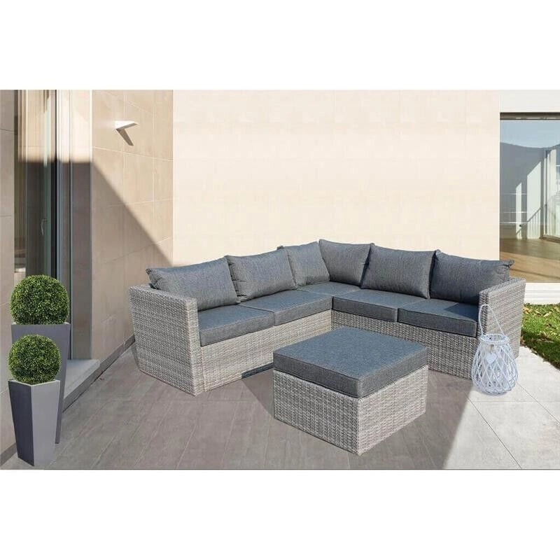 SALOTTO ANGOLARE ARGENTINA CON CUSCINI IN COLORE GRIGIO