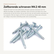 Viti autoalimentanti 40 mm - 50 pezzi - testa piatta - alta resistenza all'usura - per strutture in acciaio - sicure e facili da utilizzare