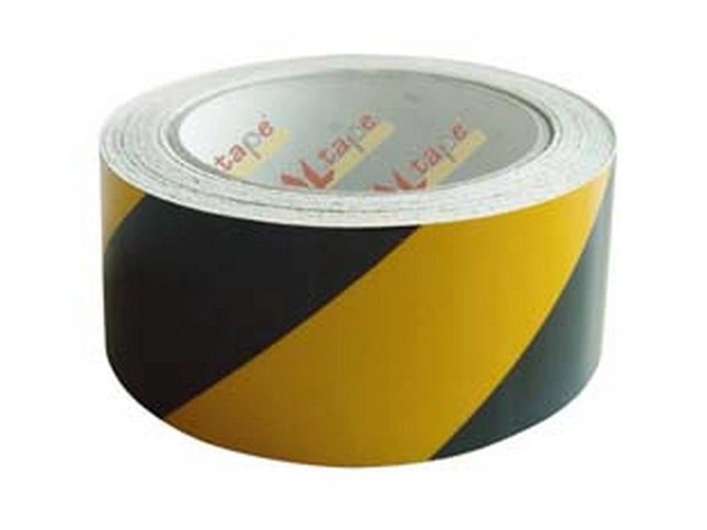 6pz nastro segnaletico adesivo pvc giallo/nero mm50h. rotoli mt33 giallo/nero cod:ferx.fer228770