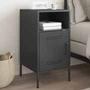 Comodino Nero 36x39x68 cm in Acciaio 843066