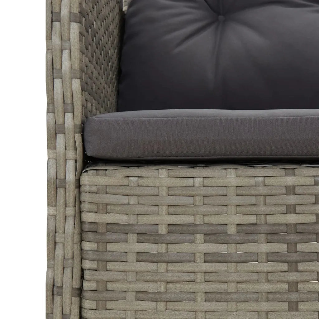 Set di Divani da Giardino 2 pz con Cuscini in Polyrattan Grigio cod mxl 35622