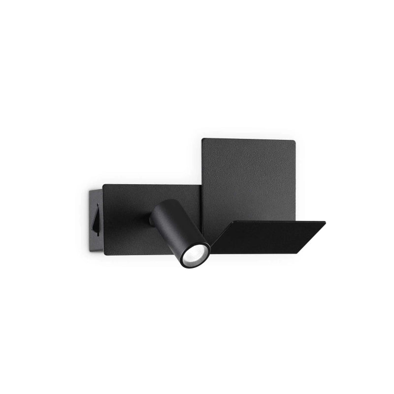 Lampada Da Parete Komodo-1 Ap Nero Ideal-Lux
