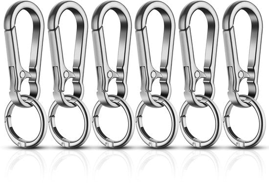 6 pezzi di chiodi da carabina, portachiavi, metallo, carabina da staccare, piccola carabina per chiavi di auto, zaino, campeggio, viaggio