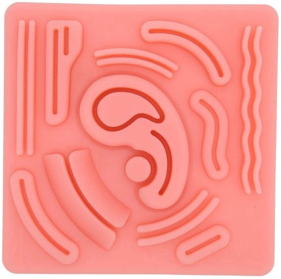 Cuscino per esercitazioni di sutura 3D - Cuscino per simulazione di intervento chirurgico - Esercizi per ferite previamente preparate - Esercizi per nodi e cuciture - Incluso contenitore di stoccaggio - Adatto per allenatori - Cuscino di simulazione