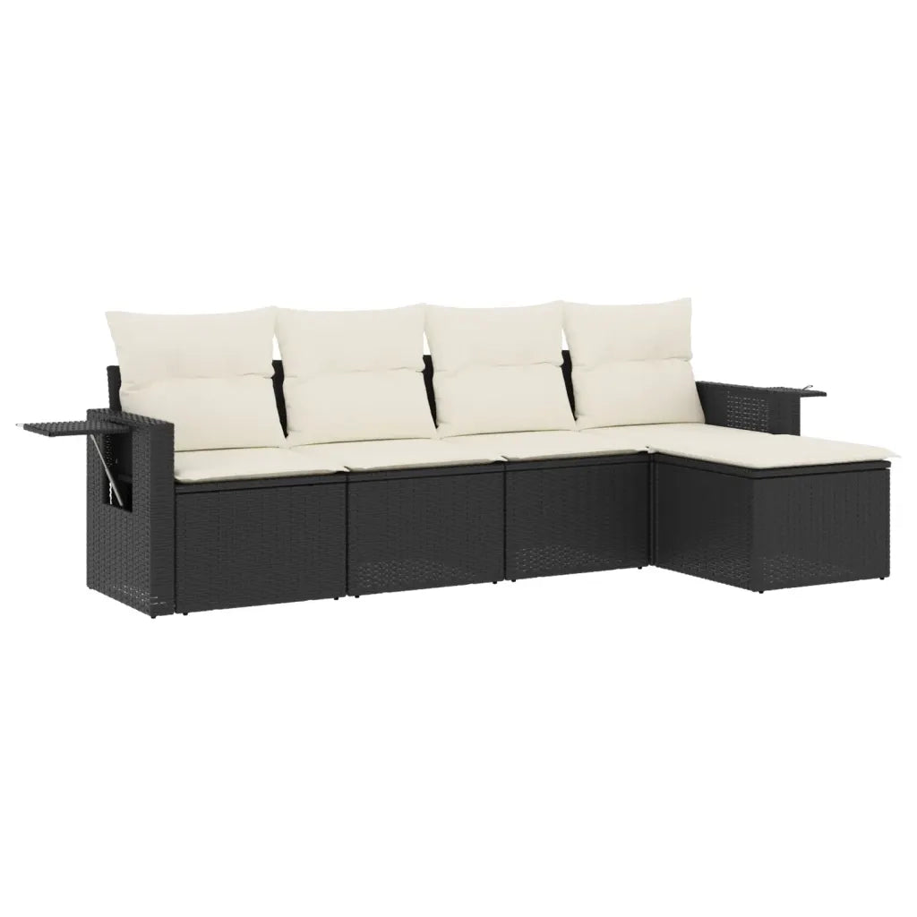 Set Divani da Giardino 5 pz con Cuscini in Polyrattan Nerocod mxl 90290