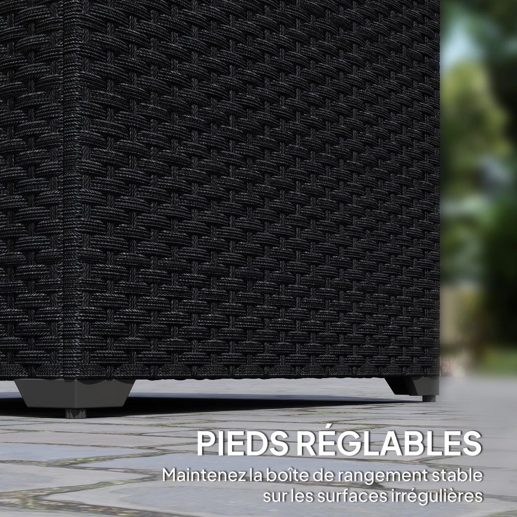 Coffre da giardino in resina ¨C zephmum ¨C 72x72x70cm nero