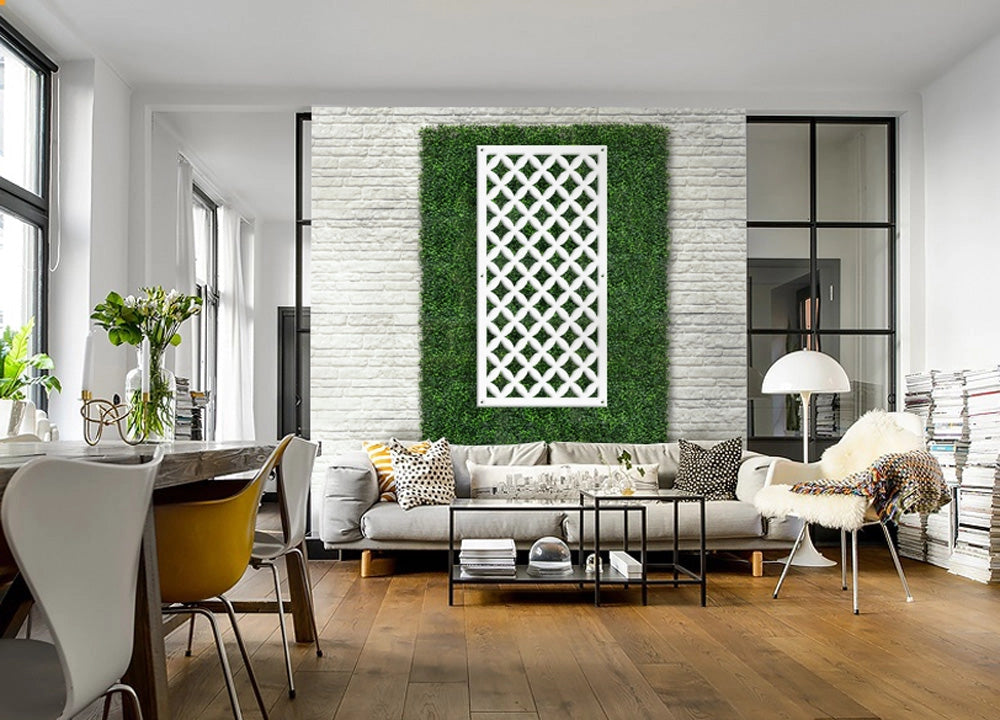 ROMBI - Pannello in PVC traforato - Parasole Misura: 73x148 cm, Colore: bianco