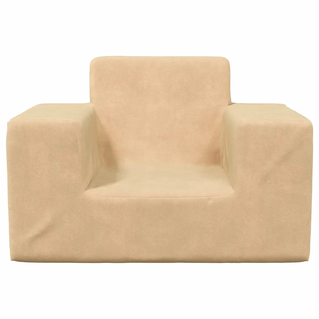 Divano | Divano da soggiorno | Sofa per Bambini Crema in Morbido Peluche
