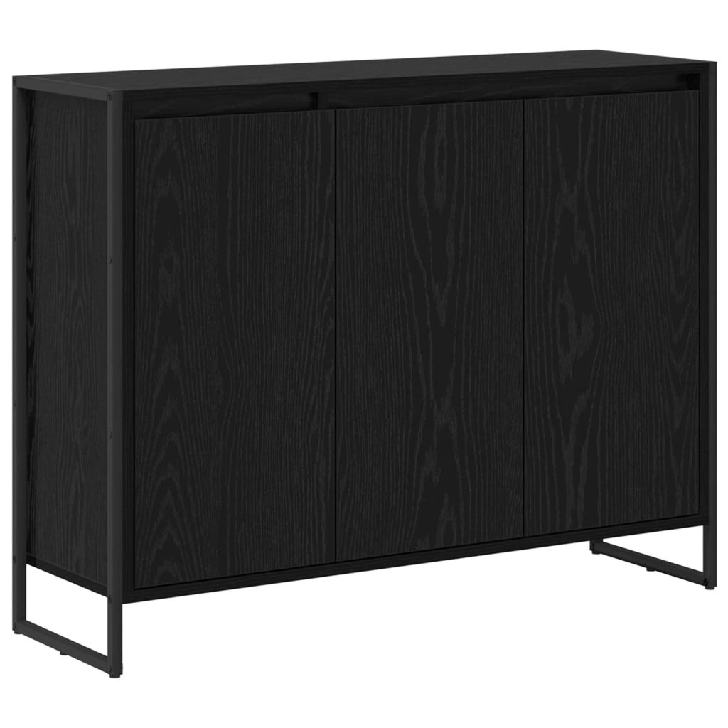 Mobile laterale Rovere Nero 96,5 x 30 x 75 cm Legno multistrato