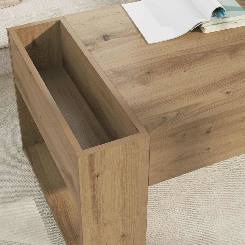 Tavolino da salotto Rovere artigianale 110 x 50 x 41 cm