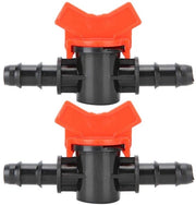 Set di valvole di ritorno da 2 - Regolatore di flusso idrico per acquario - Connettori tubo/gomma - 14 mm - Materiale sicuro - Lunghezza 10,3 cm