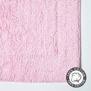 Set di tappeti per bagno, 2 pezzi, 50 x 80 cm e 50 x 55 cm, 100% cotone, qualità hotel, disponibile in 15 diverse colori, rosa, 50 cm x 70 cm