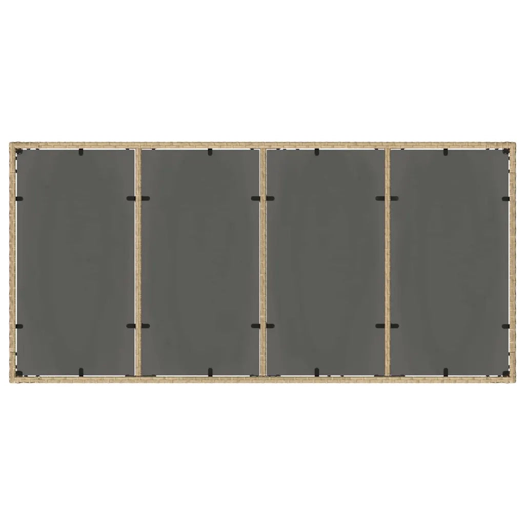 Set da Pranzo per Giardino 7 pcs Beige polyrattan 3334891