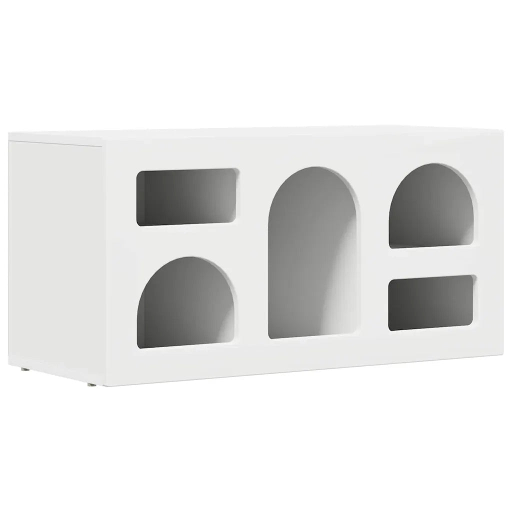 Mobile TV Bianco 80 x 35 x 40 cm Legno multistrato 891274
