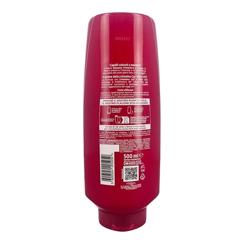L'OREAL PARIS ELVIVE COLOR VIVE BALSAMO PROTETTIVO COLORE INTENSO A LUNGO PER CAPELLI COLORATI E MECHES 500 ML