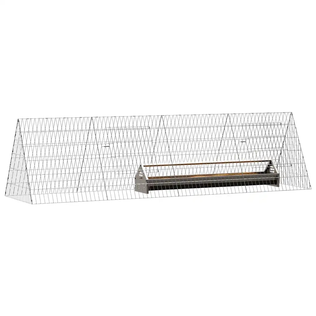 Gabbia per polli Argento 215 x 55 x 55 cm Acciaio zincato 3394433