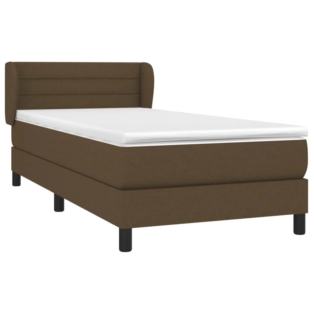 Giroletto a Molle con Materasso Marrone Scuro 90x200 cm Tessuto cod mxl 47392